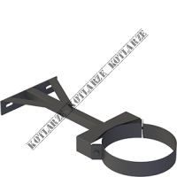 Jeremias DW-BLACK - Wspornik ścienny Ø150mm regulowany 250-360mm lakierowany na czarno