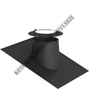 Jeremias DW-BLACK - Przejście dachowe Ø150mm 16-25° z płytą elastomerową w kolorze czarnym