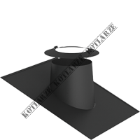 Jeremias DW-BLACK - Przejście dachowe Ø150mm 16-25° z płytą elastomerową w kolorze czarnym