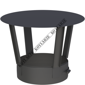 Jeremias DW-BLACK - Daszek przeciwdeszczowy Ø150mm lakierowany na czarno