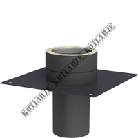 Jeremias DW-BLACK - Płyta fundamentowa Ø150mm dla podwyższenia komina lakierowana na czarno T450°C / N1