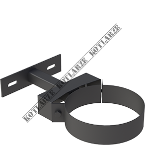 Jeremias DW-BLACK - Wspornik ścienny Ø150mm regulowany 50-150mm lakierowany na czarno