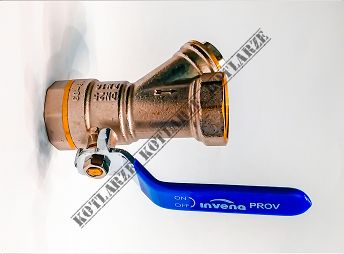ZAWÓR KULOWY WODA 1/2 Z FILTREM SKOŚNYM PROV