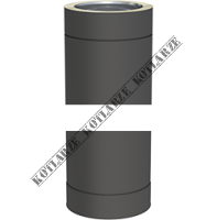 Jeremias DW-BLACK - Rura dł. 1000mm Ø180mm lakierowana na czarno