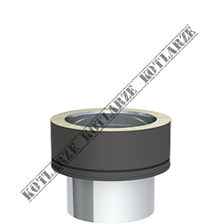 Jeremias DW-BLACK - Przejście EW/DW BLACK 25 Ø150mm lakierowane na czarno