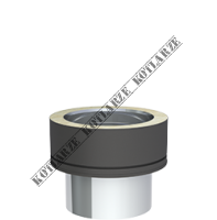 Jeremias DW-BLACK - Przejście EW/DW BLACK 25 Ø150mm lakierowane na czarno