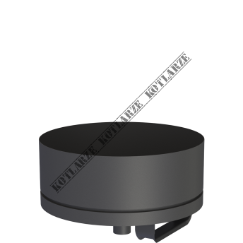 Jeremias DW-BLACK - Naczynie na sadzę z miską kondensacyjną Ø130mm lakierowane na czarno