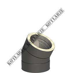 Jeremias DW-BLACK - Kolano 30° Ø150mm lakierowane na czarno