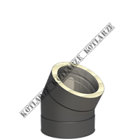 Jeremias DW-BLACK - Kolano 30° Ø150mm lakierowane na czarno