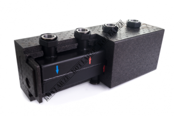 Rozdzielacz C 100 3 F – DN 25 trzyobwodowy z izolacją 