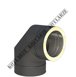 Jeremias DW-BLACK - Kolano 87° Ø150mm lakierowane na czarno