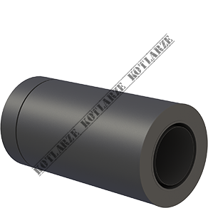 Jeremias DW-BLACK - Mufa dwuścienna 150mm długość 500mm Ø150mm lakierowana na czarno lakierowana na czarno