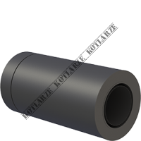 Jeremias DW-BLACK - Mufa dwuścienna 150mm długość 500mm Ø150mm lakierowana na czarno lakierowana na czarno