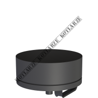 Jeremias DW-BLACK - Naczynie na sadzę z miską kondensacyjną Ø150mm lakierowane na czarno