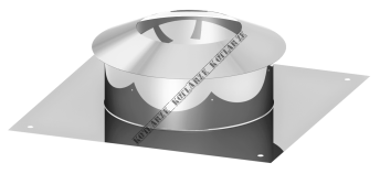 Jeremias Przykrycie wylotu komina stal nierdzewna (z kołnierzem) TWIN 630 060/100