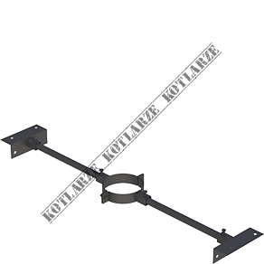 Jeremias DW-BLACK - Wspornik krokwiowy Ø150mm regulowany lakierowany na czarno