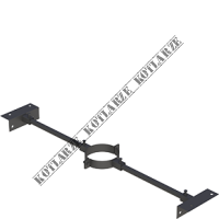 Jeremias DW-BLACK - Wspornik krokwiowy Ø150mm regulowany lakierowany na czarno