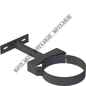 Jeremias DW-BLACK - Wspornik ścienny Ø150mm regulowany 150-250mm lakierowany na czarno