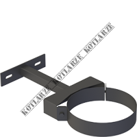 Jeremias DW-BLACK - Wspornik ścienny Ø150mm regulowany 150-250mm lakierowany na czarno