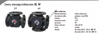 Mieszacz żeliwny 3F 100 Kvs 225