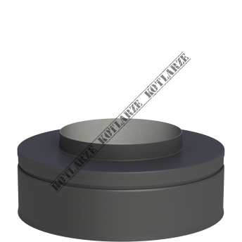Jeremias DW-BLACK - Zakończenie wylotu rury dwuściennej Ø150mm T450°C / N1 lakierowane na czarno