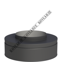 Jeremias DW-BLACK - Zakończenie wylotu rury dwuściennej Ø150mm T450°C / N1 lakierowane na czarno