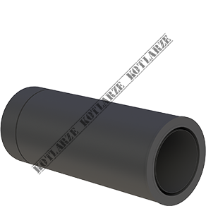 Jeremias DW-BLACK - Rura 500mm Ø150mm do skracania z adapterem do systemu FERRO lakierowana na czarno