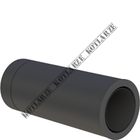 Jeremias DW-BLACK - Rura 500mm Ø150mm do skracania z adapterem do systemu FERRO lakierowana na czarno