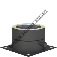 Jeremias DW-BLACK - Płyta fundamentowa Ø150mm z odpływem skroplin w bok montaż na cokole