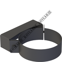 Jeremias DW-BLACK - Wspornik ścienny Ø150mm regulowany odl. od ściany powyżej 360mm lakierowany na czarno powyżej 360mm lakierowany na czarno