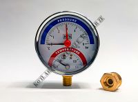 TERMOMANOMETR M 63R 0-6 bar, 0-120 *C 