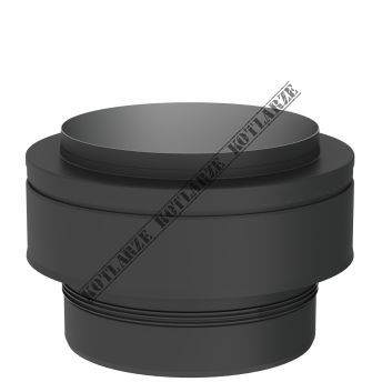 Jeremias DW-BLACK - Zakończenie wylotu rury dwuściennej Ø130mm T120°C / P1 lakierowane na czarno