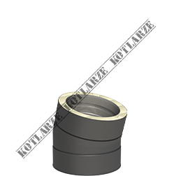 Jeremias DW-BLACK - Kolano 15° Ø150mm lakierowane na czarno