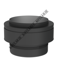 Jeremias DW-BLACK - Zakończenie wylotu rury dwuściennej Ø150mm T120°C / P1 lakierowane na czarno