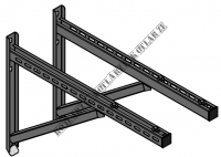 Jeremias DW-BLACK - Wspornik komina typ III (750mm) lakierowany na czarno 2szt.