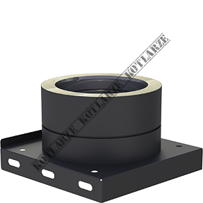 Jeremias DW-BLACK - Płyta fundamentowa Ø150mm z odpływem skroplin w dół (nypel 1/2