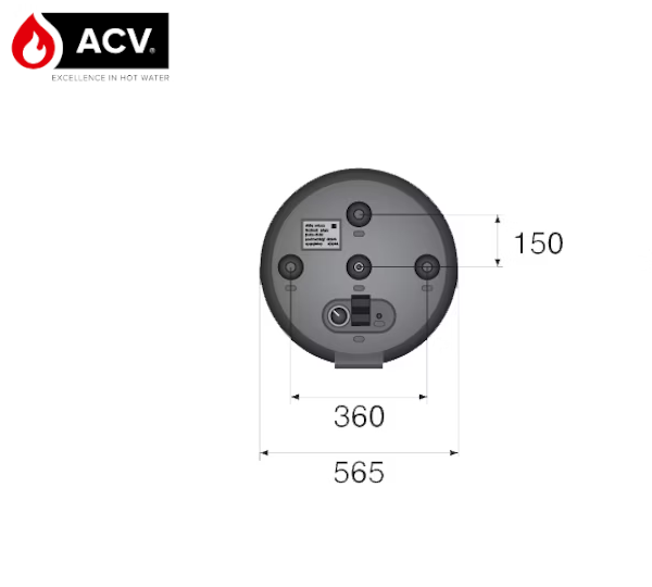 Wymiary ACV Smart - podłączenie