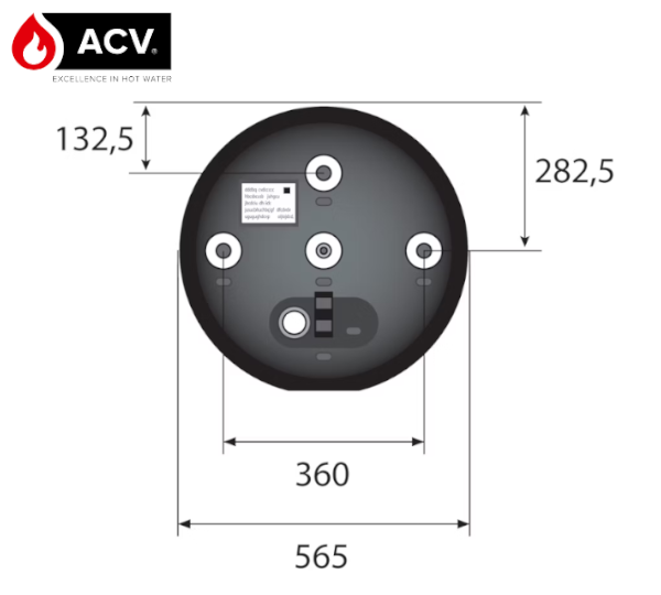 Wymiary ACV Smart - bok