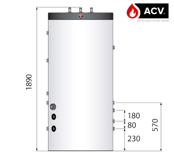 Wymiary ACV Smart- przód