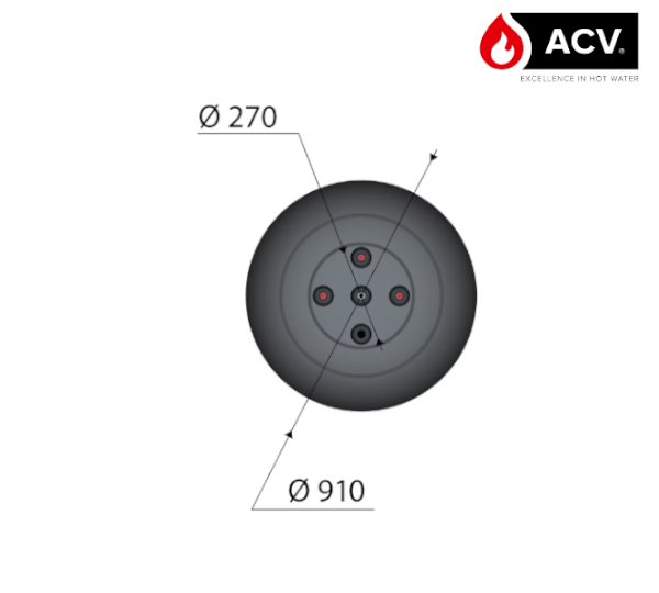 Wymiary ACV Smart - podłączenie