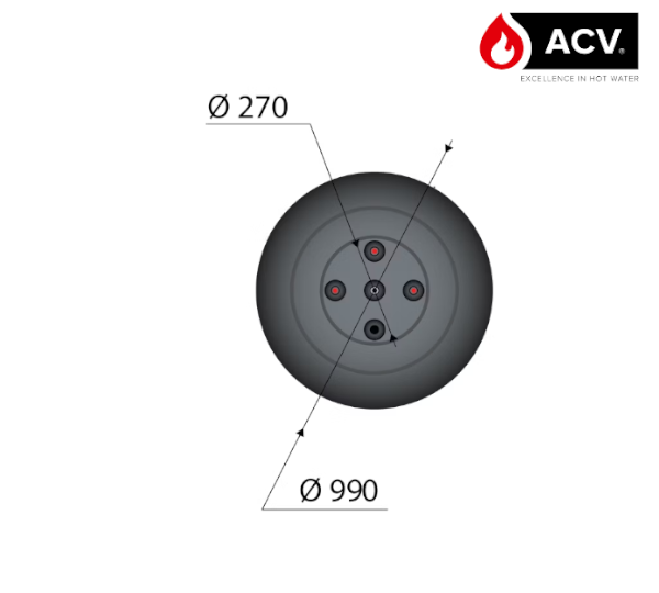 Wymiary ACV Smart - podłączenie