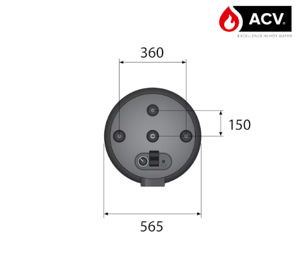 Wymiary ACV Smart - podłączenie