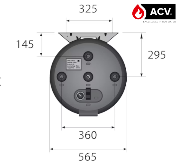 Wymiary ACV Smart - podłączenie